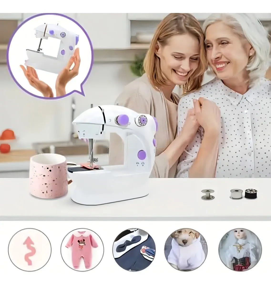 2: Mini Maquina De Coser Mecanica Portable